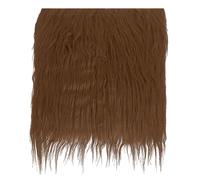 PATIKIL Plush Faux Fur Fabric Square, 10 x 10 Inch Fluffy Faux Fur Patches Cuts Artificial Craft Fur for DIY Crafts Christmas Halloween Gnome Beard, Brown
