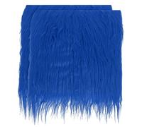 PATIKIL Plush Faux Fur Fabric Square, 2 Pcs 10 x 10 Inch Fluffy Faux Fur Patches Cuts Artificial Craft Fur for DIY Crafts Christmas Halloween Gnome Beard, Blue
