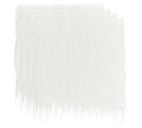 PATIKIL Plush Faux Fur Fabric Square, 4 Pcs 10 x 10 Inch Fluffy Faux Fur Patches Cuts Artificial Craft Fur for DIY Crafts Christmas Halloween Gnome Beard, White