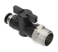 PATIKIL Pneumatic Ball Valve 5/16" OD x 1/2" PT Male Thread, Push to Connect Fittings Ball Valve Air Flow Control Valve Hose Fittings Straight Quick Connect Union for Compressed