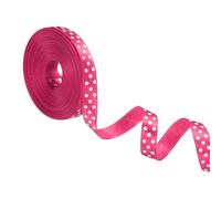 PATIKIL Polka Dots Grosgrain Ribbon 3/8 Inch, 10 Yard Spool Fabric Ribbons for Gift Wrapping Wedding Party Decorations DIY Crafts, Crimson