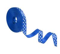 PATIKIL Polka Dots Grosgrain Ribbon 3/8 Inch, 10 Yard Spool Fabric Ribbons for Gift Wrapping Wedding Party Decorations DIY Crafts, Dark Blue