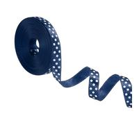 PATIKIL Polka Dots Grosgrain Ribbon 3/8 Inch, 10 Yard Spool Fabric Ribbons for Gift Wrapping Wedding Party Decorations DIY Crafts, Navy Blue