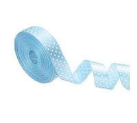 PATIKIL Polka Dots Grosgrain Ribbon 5/8 Inch, 10 Yard Spool Fabric Ribbons for Gift Wrapping Wedding Party Decorations DIY Crafts, Blue