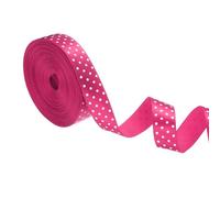 PATIKIL Polka Dots Grosgrain Ribbon 5/8 Inch, 10 Yard Spool Fabric Ribbons for Gift Wrapping Wedding Party Decorations DIY Crafts, Crimson