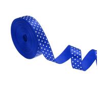 PATIKIL Polka Dots Grosgrain Ribbon 5/8 Inch, 10 Yard Spool Fabric Ribbons for Gift Wrapping Wedding Party Decorations DIY Crafts, Dark Blue