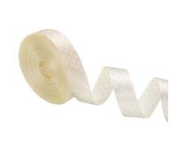 PATIKIL Polka Dots Grosgrain Ribbon 5/8 Inch, 10 Yard Spool Fabric Ribbons for Gift Wrapping Wedding Party Decorations DIY Crafts, Cream