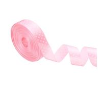 PATIKIL Polka Dots Grosgrain Ribbon 5/8 Inch, 10 Yard Spool Fabric Ribbons for Gift Wrapping Wedding Party Decorations DIY Crafts, Light Pink