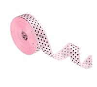 PATIKIL Polka Dots Grosgrain Ribbon 5/8 Inch, 10 Yard Spool Fabric Ribbons for Gift Wrapping Wedding Party Decorations DIY Crafts, Light Pink/Black