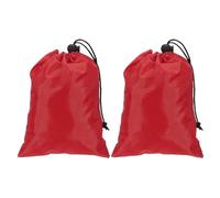 PATIKIL Polyester Laundry Bag, 2 Pack 8"x6" Heavy Duty Travel Bag with Drawstring Tear Resistant Dirty Clothes Storage for Traveling Camping College Dorm, Red