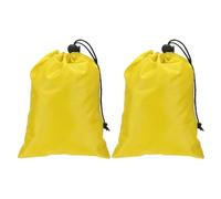 PATIKIL Polyester Laundry Bag, 2 Pack 8"x6" Heavy Duty Travel Bag with Drawstring Tear Resistant Dirty Clothes Storage for Traveling Camping College Dorm, Yellow