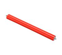 PATIKIL Polyurethane Coated Conveyor Roller 2.4" Diameter 24" Length, Stainless Steel Transmission Replacement Part Galvanized End, Red
