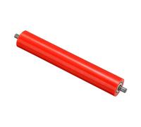 PATIKIL Polyurethane Coated Conveyor Roller 2" Diameter 12" Length, Stainless Steel Transmission Replacement Part Galvanized End, Red