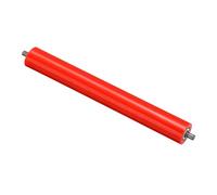 PATIKIL Polyurethane Coated Conveyor Roller 2" Diameter 16" Length, Stainless Steel Transmission Replacement Part Galvanized End, Red