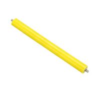 PATIKIL Polyurethane Coated Conveyor Roller 2" Diameter 20" Length, Stainless Steel Transmission Replacement Part Galvanized End, Yellow