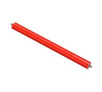 PATIKIL Polyurethane Coated Conveyor Roller 2" Diameter 24" Length, Stainless Steel Transmission Replacement Part Galvanized End, Red