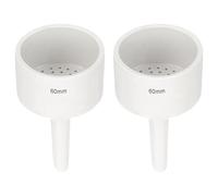 PATIKIL Porcelain Buchner Funnel, 2 Pcs Buchner Filter Separatory Filtration Funnel for Laboratory, Experiments, White, OD. 60mm ID. 55mm