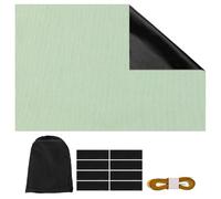PATIKIL Portable Blackout Curtains, 1 Set 79 x 54 Inch Polyester Thermal Window Drapes 100% Shading Rate for Attic Living Room Bedroom, Green