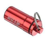 PATIKIL Portable Dart Accessories Storage Box, Aluminum Dart Soft Tips Storage Case Holder with Keyring for Flight Protectors, O-Rings, Red