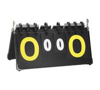PATIKIL Portable Flip Scoreboard, 6-Digital Score Keeper Flipper for Basketball Football Volleyball Tennis Soccer Football, Yellow/White