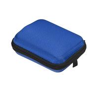 PATIKIL Portable Storage Carrying Bag Shockproof Blue 4.21 x 3.15 x 1.38 Inch for Earbuds USB Cable Hard Drive