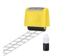 PATIKIL Practice Roller Stamp, Self Inking Square Rolling Stamps Sentence Strips Handwriting Practice for Teachers Classroom Office Home, Yellow