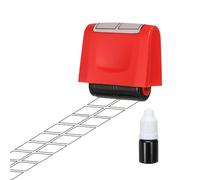 PATIKIL Practice Roller Stamp, Self Inking Square Rolling Stamps Sentence Strips Handwriting Practice for Teachers Classroom Office Home, Red