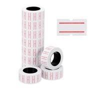 PATIKIL Pricing Labels, 10 Rolls 5000 Price Price Gun Labels Self-Adhesive Rectangular Puzzle Shape Marker Tag Stickers for Date Gun, White-Red