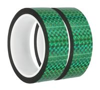 PATIKIL Prism Tape 1.2 Inch x 55 Yards, 2 Pack Holographic Metalized Reflective Self Adhesive for DIY Art Craft Wrapping Wall Decoration, Green