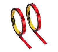 PATIKIL Prism Tape 10mm x 30m, 2 Pack Holographic Metalized Reflective Self Adhesive for DIY Art Craft Wrapping Wall Decoration, Red