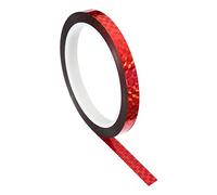PATIKIL Prism Tape 10mm x 50m, Holographic Metalized Reflective Self Adhesive for DIY Art Craft Wrapping Wall Decoration, Red