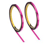 PATIKIL Prism Tape 5mm x 30m, 2 Pack Holographic Metalized Reflective Self Adhesive for DIY Art Craft Wrapping Wall Decoration, Rose Red