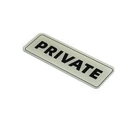 PATIKIL Private Sign, Acrylic 6"x2" Self Adhesive Door Sticker Wall Mounting Sign for Office Business Hotel, Silver