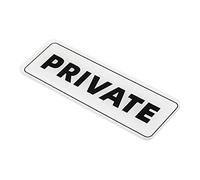 PATIKIL Private Sign, Acrylic 9"x3" Self Adhesive Door Sticker Wall Mounting Sign for Office Business Hotel, White