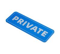 PATIKIL Private Sign, Acrylic 9"x3" Self Adhesive Door Sticker Wall Mounting Sign for Office Business Hotel, Blue