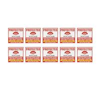 PATIKIL Protected with 24hr Sign, 10 Pack Home Business Security Alarm Warning Sign