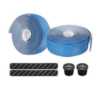 PATIKIL PU EVA Bike Handlebar Tape, 1 Pair Bicycle Bar Tape Ergonomic Comfort One Size with End Plugs & Adhesive Backs for Road Cycling Folding, Blue