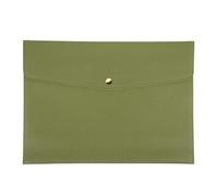 PATIKIL PU Leather A4 File Folder, Document Holder Envelope Waterproof Litchi Texture Filing Organizer Portfolio Folder Case with Magnetic Snap Closure for Home Office, Green