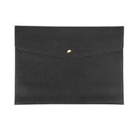 PATIKIL PU Leather A4 File Folder, Document Holder Envelope Waterproof Litchi Texture Filing Organizer Portfolio Folder Case with Magnetic Snap Closure for Home Office, Black