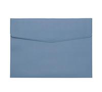 PATIKIL PU Leather A4 File Folder, Document Holder Filing Organizer Portfolio Envelope Folder Case with Snap Closure for Letter Receipt Style 2, Blue