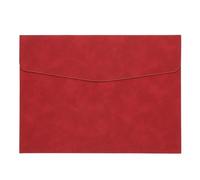 PATIKIL PU Leather A4 File Folder, Document Holder Filing Organizer Portfolio Envelope Folder Case with Snap Closure for Letter Receipt, Red