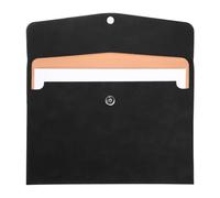 PATIKIL PU Leather File Folders, 7.9x10.6 A4 Document Holder Waterproof Envelope Folder with Snap Closure, Portable Portfolio Organizer Case for Paper Receipt, Black