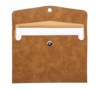 PATIKIL PU Leather File Folders, 7.9x10.6 A4 Document Holder Waterproof Envelope Folder with Snap Closure, Portable Portfolio Organizer Case for Paper Receipt, Brown