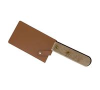 PATIKIL PU Leather Knife Meat Cleaver Sheath, Waterproof Chef Knife Guards Wide Knife Protector Cleaver Cover for Home Kitchen, Light Brown