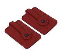 PATIKIL Pull-out Key Case, 2 Pack Felt Car Key Organize Pouch with Drawstring for Home Office Car Key, Wine Red