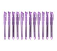 PATIKIL Purple Highlighter, 12 Pack High Lighters No Bleeds Highliters Pens Neon Clear View Bright Quick Dry Pocket Marker Pen Sticks Chisel Tip Cute for Books Office Adults, Transparent