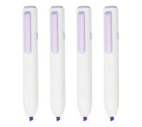 PATIKIL Purple Highlighter, 4 Pcs Retractable Highlighters Click High Lighters No Bleeds Chisel Tip Colored Markers for Note Taking Underline Drawing (AHMF0601E)