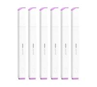 PATIKIL Purple Highlighter, 6 Pcs High Lighters Highlighters No Bleeds Highliters Pens Neon Colored Clear View Bright Soft Tip Marker for Books Home Office, Square (AHMU1602E)