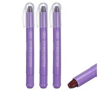 PATIKIL Purple Highlighters, 3 Pack Gel High Lighters No Bleeds Highliters Pens Wax Crayon Neon Clear View Bright Marker Pen Twist Up Stick Cute for Books Office Adults