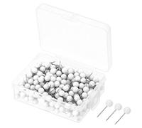PATIKIL Push Pins, 300 Pack Plastic Head Map Tacks Thumb Steel Point for World Maps Cork Boards, White